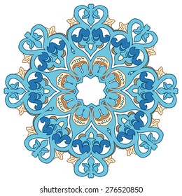 Abstract design element. Round mandala in vector. Graphic template for your design.
