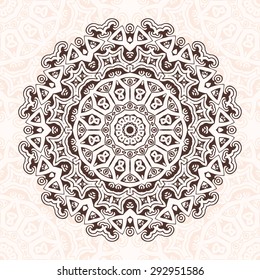 Abstract design element. Round mandala in vector. Graphic template for your design.