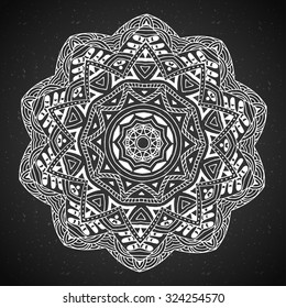 Abstract design element. Round mandala in vector. Graphic template for your design.