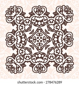 Abstract design element. Round Ornament Pattern
