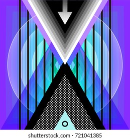 Abstract design element. Sacred geometry. Geometric colorful pattern. Gradient Vector.
