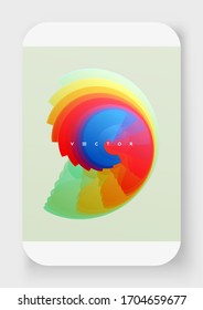 Abstract design element. Spiral, rotation and swirling movement. Vector illustration with dynamic effect.
