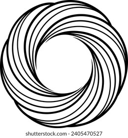 Abstract design element of twist lines.