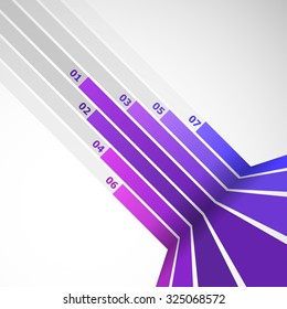 Abstract design element with violet lines, stock vector