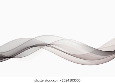 Abstraktes Design Element Welle, Fluss von gekrümmten Linien.