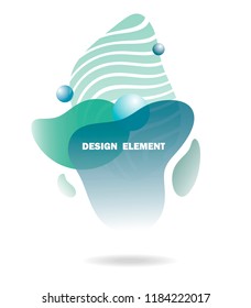 Abstract design element for web graphics and sites, stripes, gradients and abstract drops. Graphic elements for design