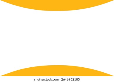 Abstract design element with yellow curves on a transparent background