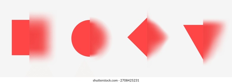Elementos de design abstrato em moda glassmorphism ou estilo de gradiente vibrante. Planos de fundo de arte de coleção para marca mínima. Ilustração simples de vetor.