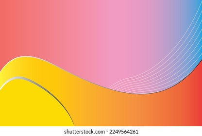 Abstract design elements featuring colorful curved lines, waves, and graphics in a modern layout with a gradient color. made up of a fluid and colorful gradient with a curved and liquid shape.
