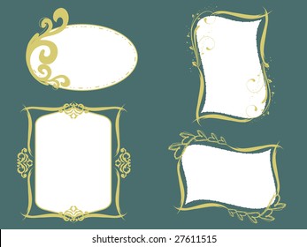 Abstract design elements frame, vector illustration.