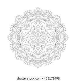 Abstract design elements. Round mandalas in vector. Graphic template for your design. Decorative retro ornament.