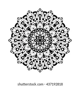 Abstract design elements. Round mandalas in vector. Graphic template for your design. Decorative retro ornament.