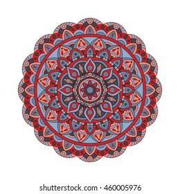 Abstract design elements. Round mandalas in vector. Graphic template for your design. Decorative retro ornament.