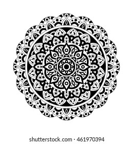 Abstract design elements. Round mandalas in vector. Graphic template for your design. Decorative retro ornament.
