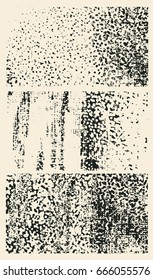 abstract design elements set. halftone drawing backgrounds set. aspect ratio 16:9. vector illustration