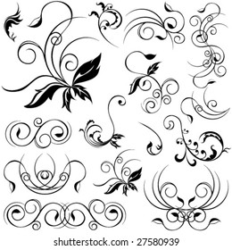 Abstract design elements, vector.
