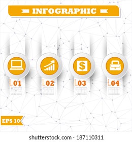 Abstract design elements. Vector. Can be used for infographics and numbered banners