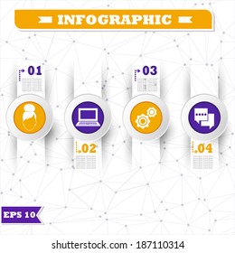 Abstract design elements. Vector. Can be used for infographics and numbered banners