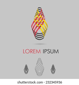 Abstract design elements.There is colorful Mobius band. Can be used as an abstract logo or symbol or sign