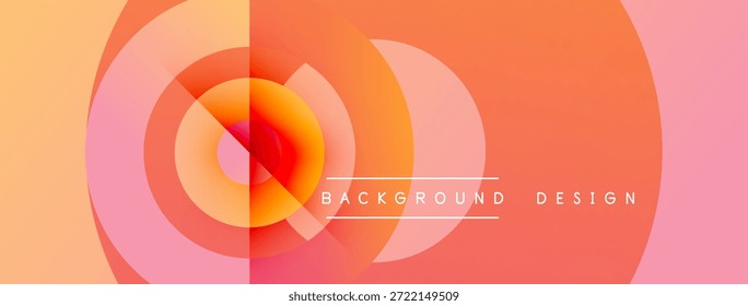 El diseño Abstractas presenta círculos concéntricos, colores degradados. Los tonos cálidos dominan la composición, creando un efecto visual moderno.