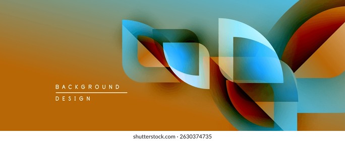 El diseño Abstractas presenta Formas en capas, colores vibrantes, Gradientes suaves. Fondo moderno adecuado para proyectos digitales.