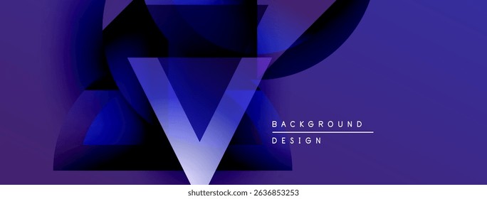 Abstract design features letter V, gradients, blue hues. Modern aesthetic, suitable background element, simple composition.
