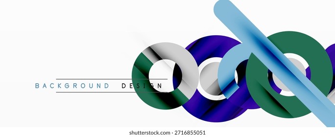 El diseño Abstractas presenta líneas coloridas superpuestas, curvas. Fondo moderno con Elementos azules, verdes y púrpuras. Estilo minimalista.