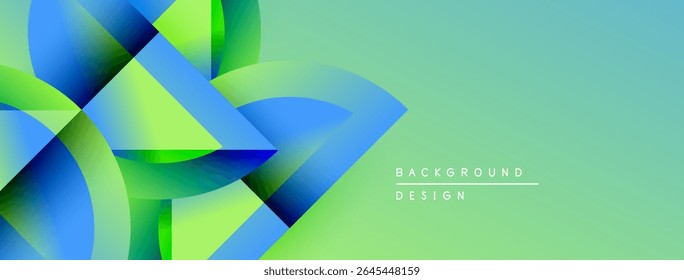 O design abstrato apresenta vibrantes gradientes azuis e verdes. A composição moderna cria um impacto visual dinâmico. Fundo de rótulos de texto simples, design.