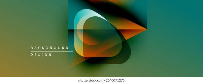 Abstract design features vibrant gradients, overlapping shapes. Modern aesthetic, suitable for backgrounds, presentations. Smooth transitions create dynamic visual impact.