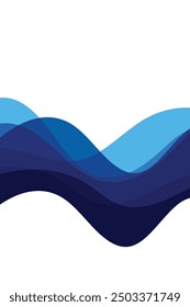 Abstract design featuring blue vector waves, suitable for book covers.