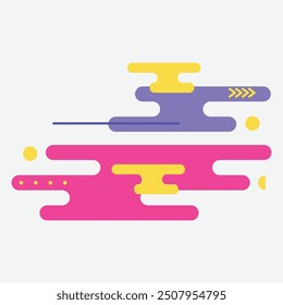 Abstract design featuring colorful shapes and lines for graphic use.