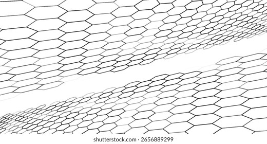 Design abstrato com um padrão hexagonal contínuo. terno para banner, web, brochura, apresentação