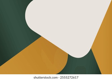 Abstract design featuring curved and angular shapes in a harmonious color palette