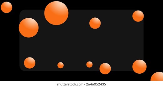 abstract design featuring a dark gray background with soft, glowing circular gradients in warm orange and yellow tones. eps 10