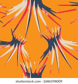 Design abstrato com formas fluidas, cores vibrantes e texturas dinâmicas. Ideal para impressão de tecido, oferecendo uma estética moderna e artística adequada para moda, decoração doméstica e acessórios.