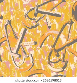 Abstract design featuring fluid shapes, vibrant colors, and dynamic textures. Ideal for fabric printing, offering a modern, artistic aesthetic suitable for fashion, home décor, and accessories.