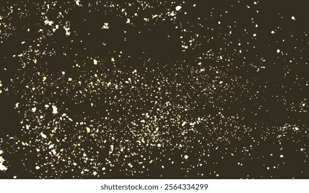 abstract design featuring golden and white splatters on a dark background, resembling a starry night or cosmic dust. Perfect for art and texture concepts