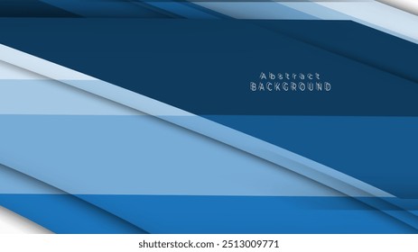 design abstrato com curvas em camadas e ondas em vários tons de azul, criando profundidade e textura
