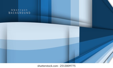 abstract design featuring layered curves and waves in various shades of blue, creating depth and texture