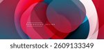 Abstract design featuring overlapping circles. Red, blue, white hues create dynamic composition. Smooth gradients, modern aesthetic. Minimalist style.
