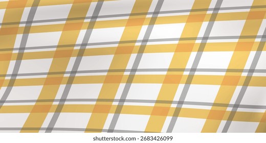 An abstract design featuring overlapping yellow, gray, and white lines creating a grid-like pattern. The lines have a translucent effect.