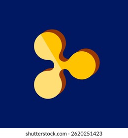 Abstract design featuring a vibrant yellow and blue geometric shape on a dark background