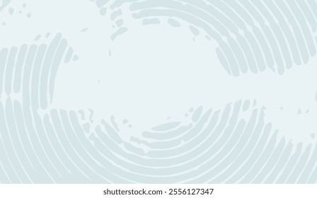 abstract design featuring wavy, concentric white lines forming irregular patterns on a soft blue background, creating a serene and contemporary visual