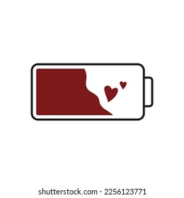 Abstract design filled love heart. Love energy creative design. Vector illustration.