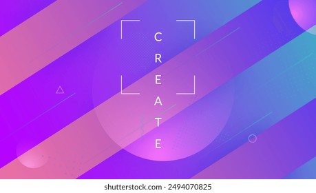 Abstract Design. Flat 3d Texture. Purple Techno Frame. Business Shapes. Curve Horizontal Composition. Geometric Page. Wavy Landing Page. Blue Abstract Design