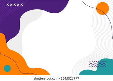 Design abstrato Multi cores planas para apresentação