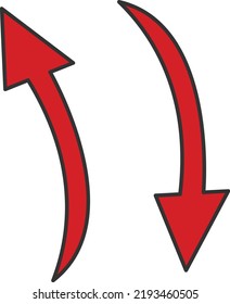 abstract design flat style illustration of up down 