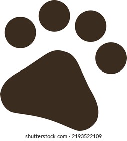 abstract design flat style
illustration of animal paw