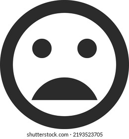 abstract design flat style
illustration of sad face 