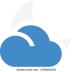 abstract design flat style
illustration of cloudy moon 